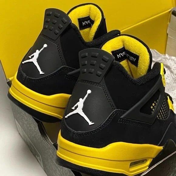 Air Jordan Retro 4 Thunders Black/Yellow - Picture 4 of 6